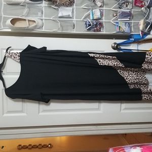 Black with leopard bottom Size 3x